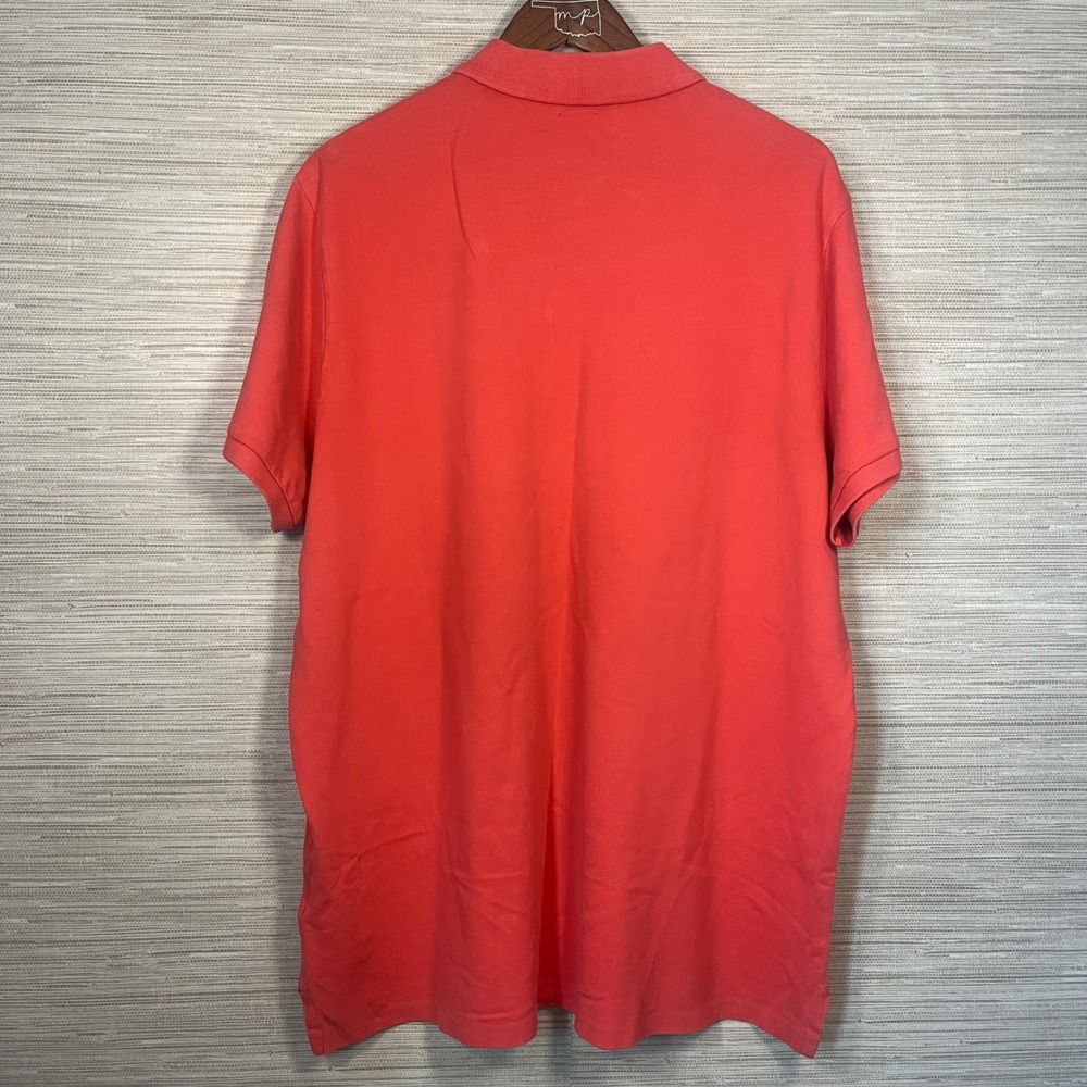 Polo by Ralph Lauren Men's Red Polo Shirt with Blue Logo - Picture 4 of 9